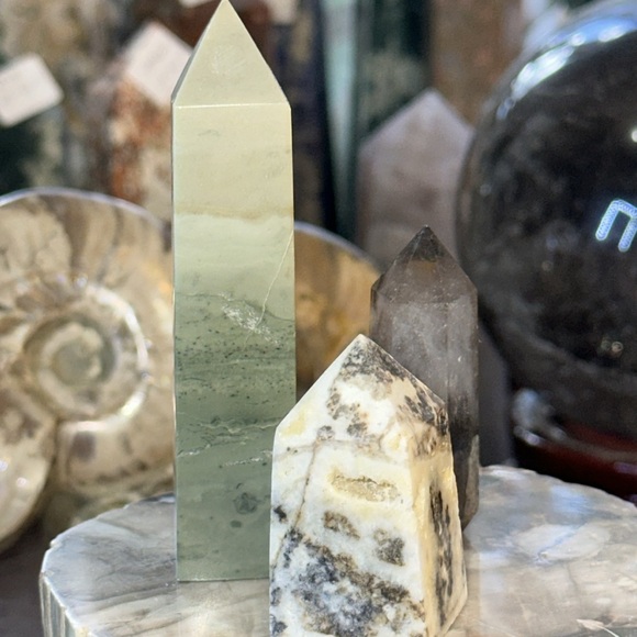 Picture Jasper, Smokey Quartz and Sphalerite Crystal Points! - Picture 3 of 7